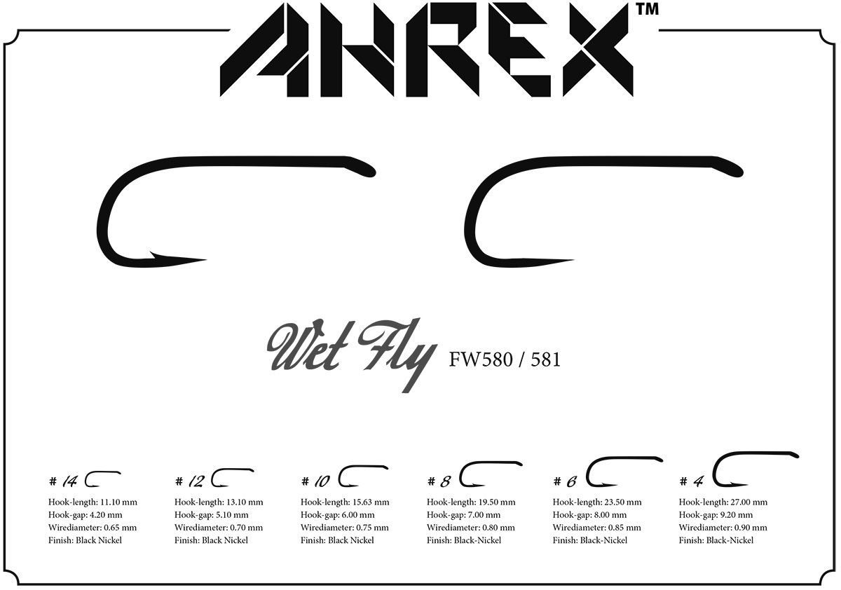 FW580/581 – WET FLY - Ahrex Hooks