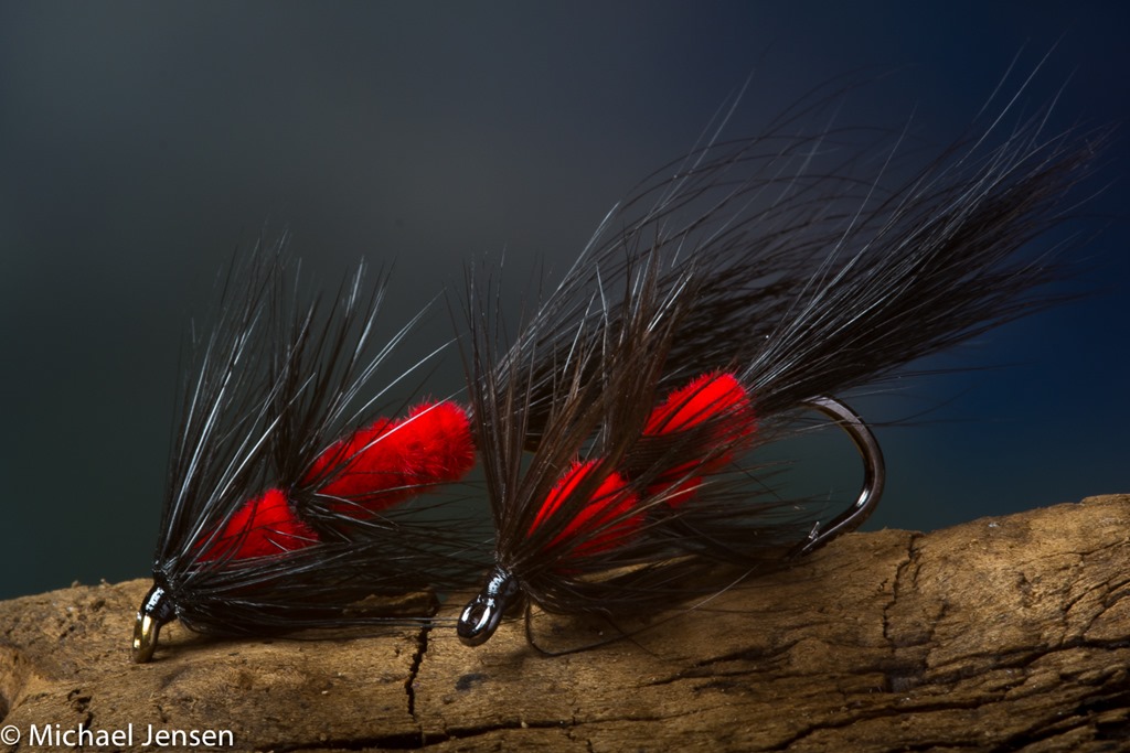 Taupo Tiger Trout Fishing Lure - Badger hackles and red head
