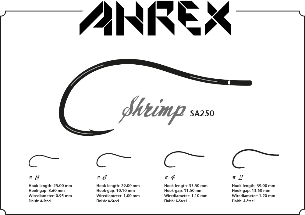 AHREX Haken NS150 CURVED SHRIMP #10 black nickel 18 Haken CURVED SHRIMP #10 