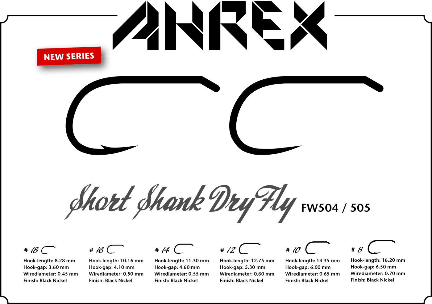 Ahrex FW 504/504 Short Shank Dry Fly Hook - Ahrex Hooks