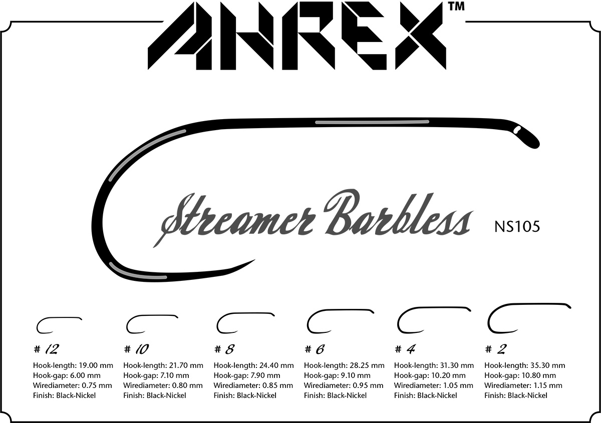 NS105 – STREAMER BARBLESS - Ahrex Hooks