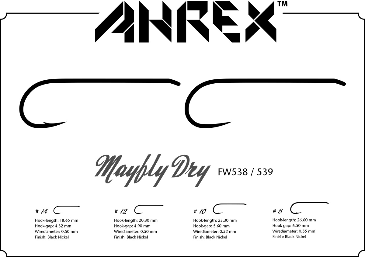 FW538/539 – MAYFLY DRY - Ahrex Hooks