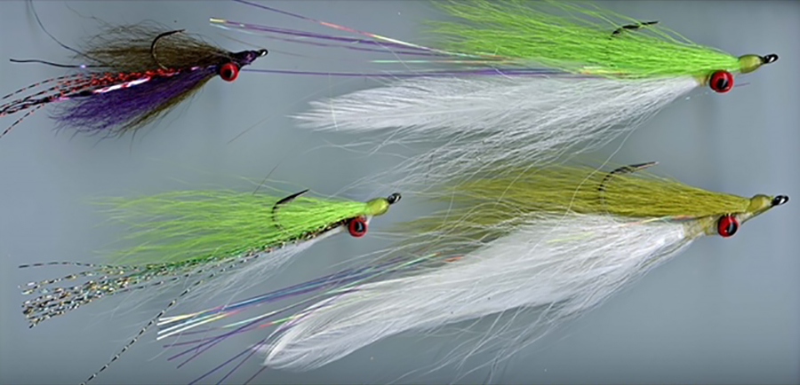 Clouser Minnow Fishing Flies - Chartreuse - Mustad Signature Duratin Fly Hooks - 6 Pack (Hook #1/0)