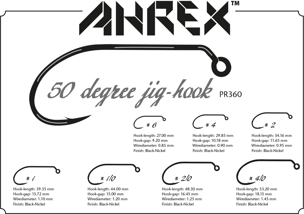 PR360 – 50 DEGREE JIG HOOK - Ahrex Hooks