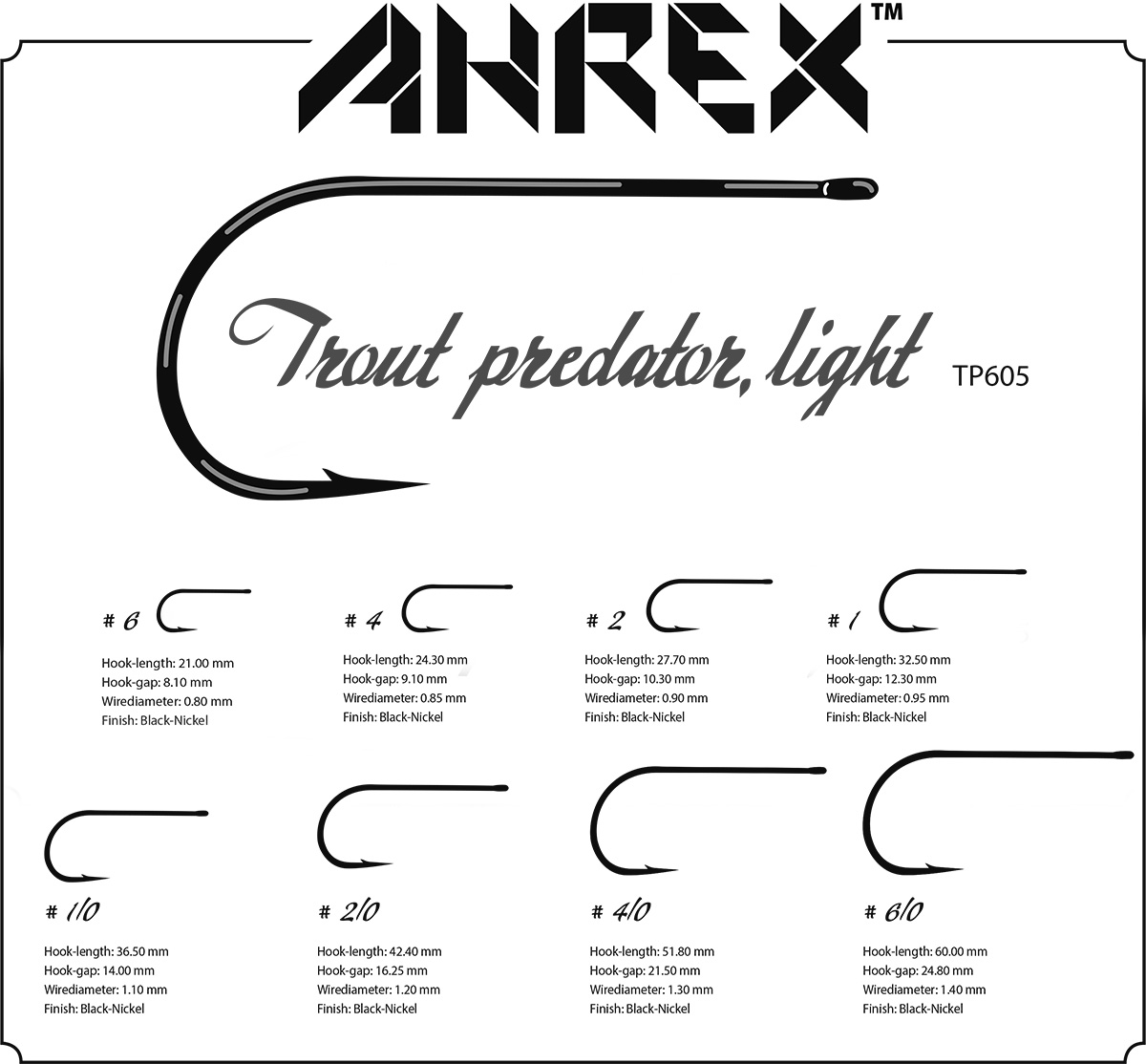 TP605 TROUT PREDATOR STREAMER LIGHT - Ahrex Hooks