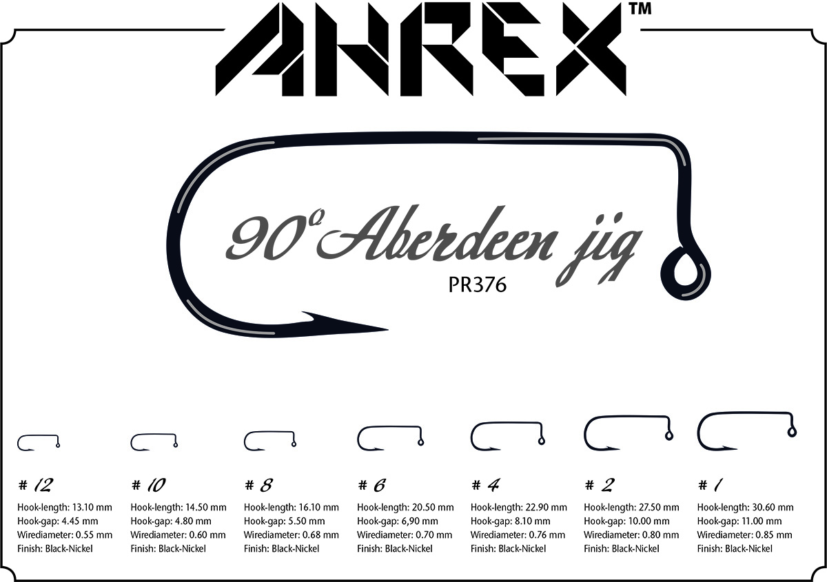 PR376 – 90 DEGREE ABERDEEN JIG - Ahrex Hooks